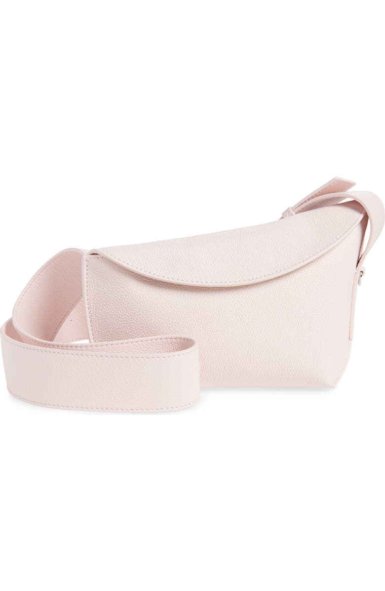 McQueen T-Bar Sling Asymmetric Leather Crossbody Bag, Main, color, Rose/ Silver