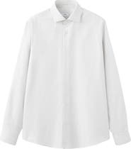 MANGO Slim Fit Stripe Cotton Button-Up Shirt