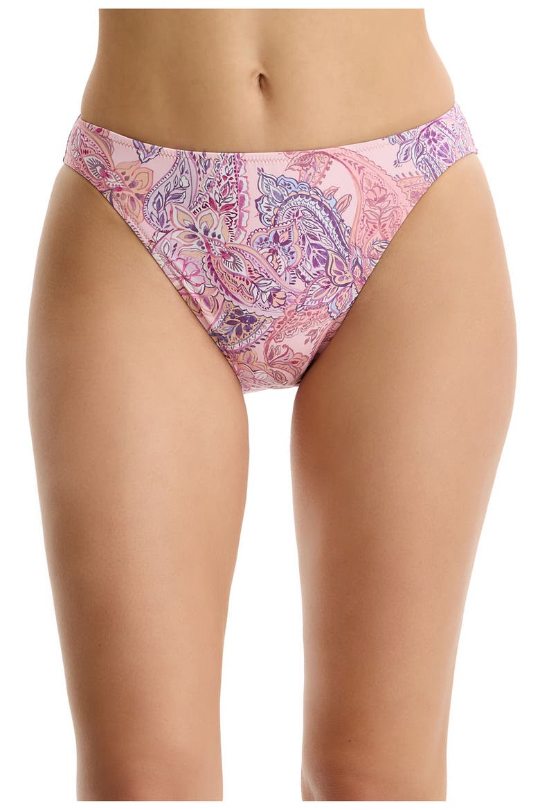 Boho Bloom Classic Mid Rise Swim Bottom, Main, color, Pink-Multi