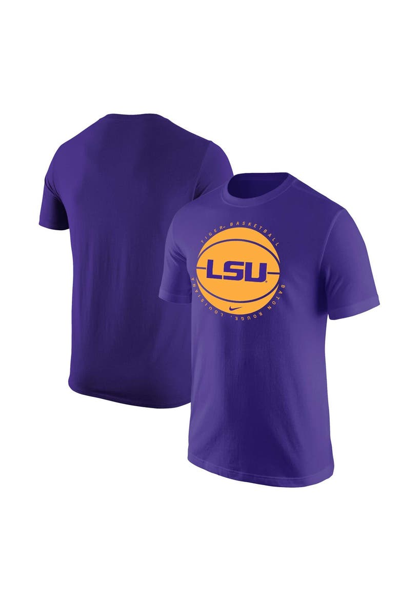 Men's Nike Purple LSU Tigers Basketball Logo T-Shirt, Main, color, Purple