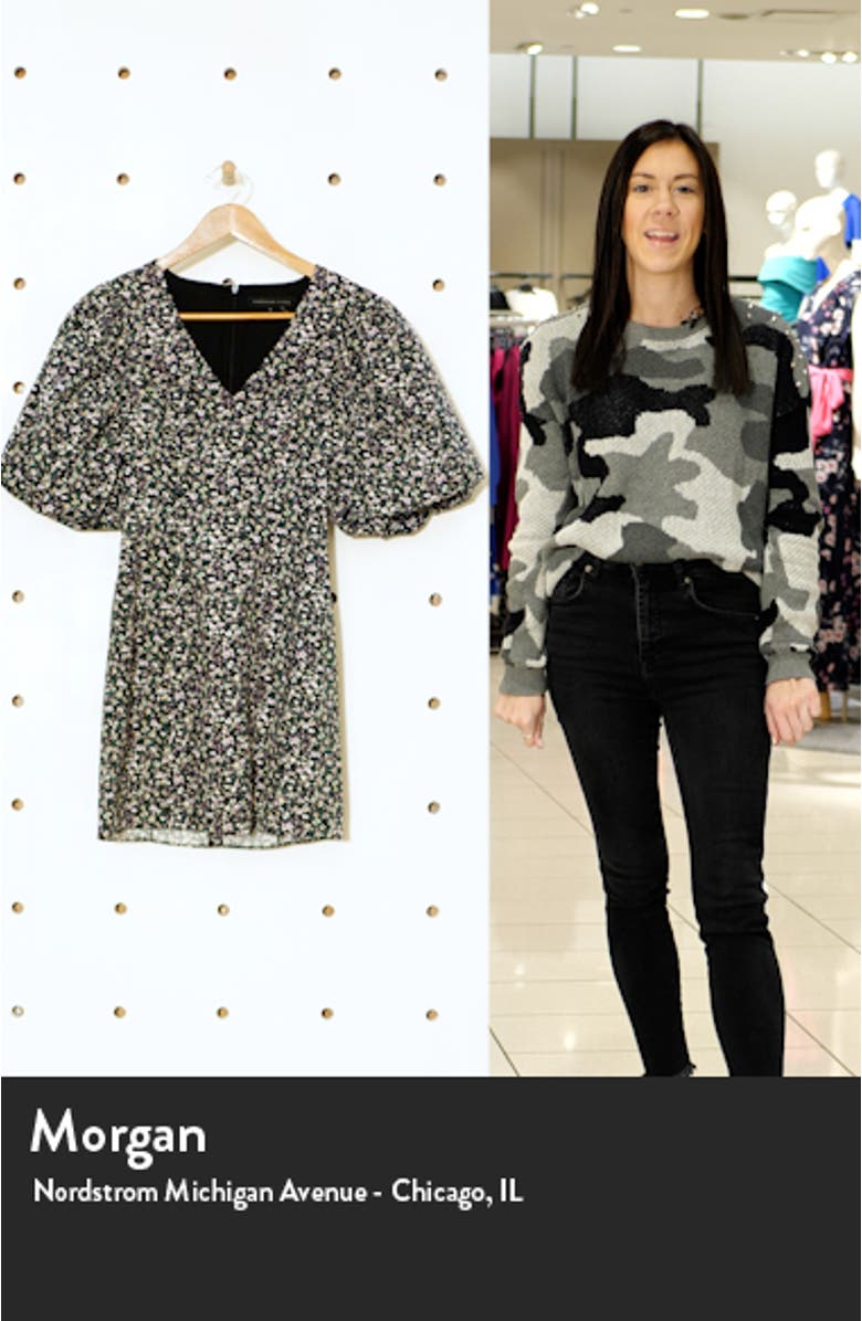 Floral Puff Sleeve Minidress, sales video thumbnail