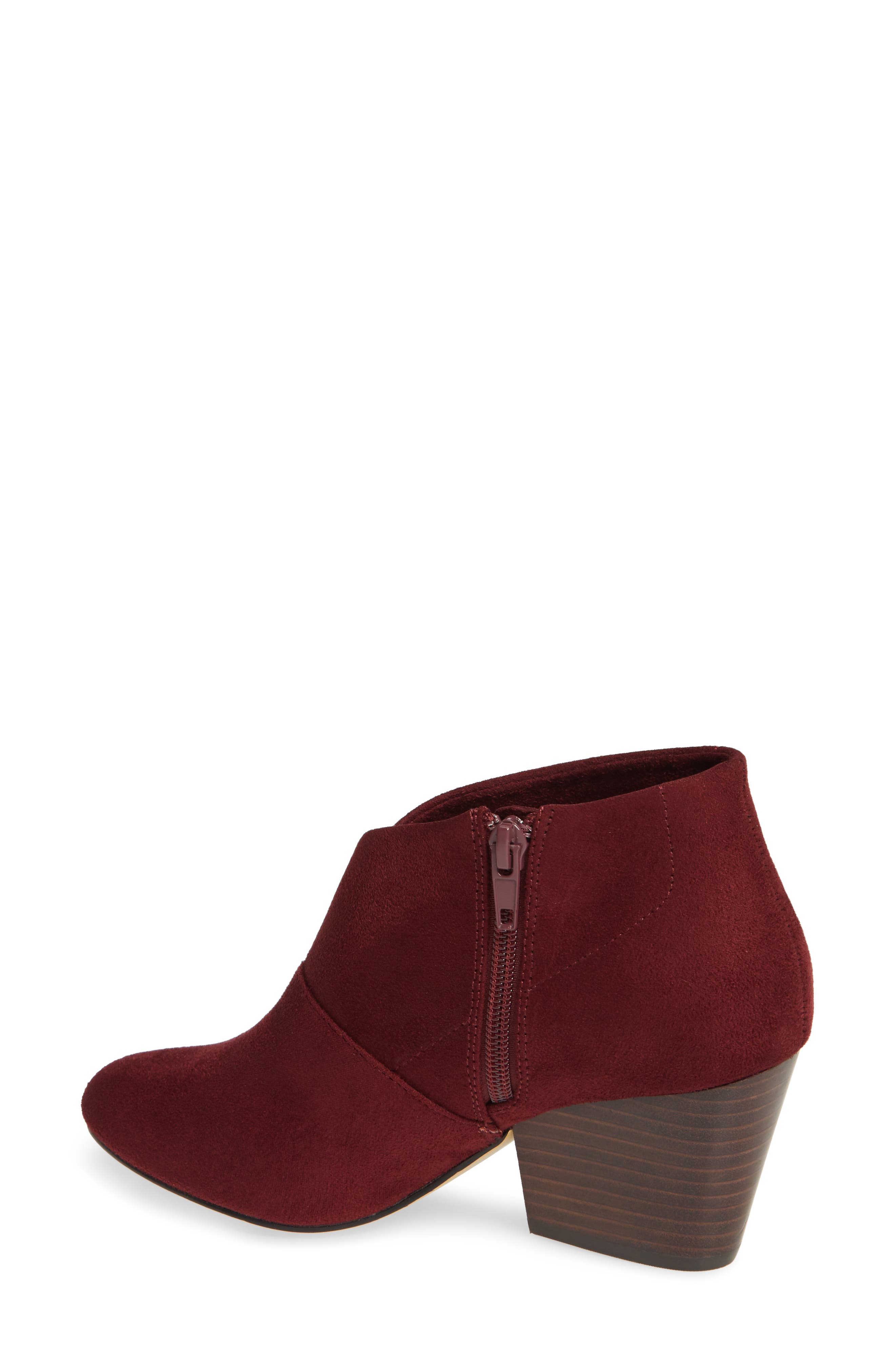 Kira II Bootie, Alternate, color, BURGUNDY FAUX LEATHER