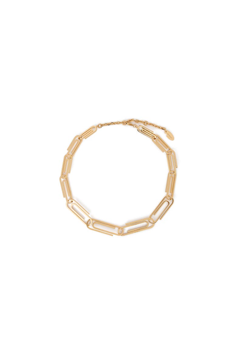 Women's Paperclip Chain Necklace, Main, color, Gold