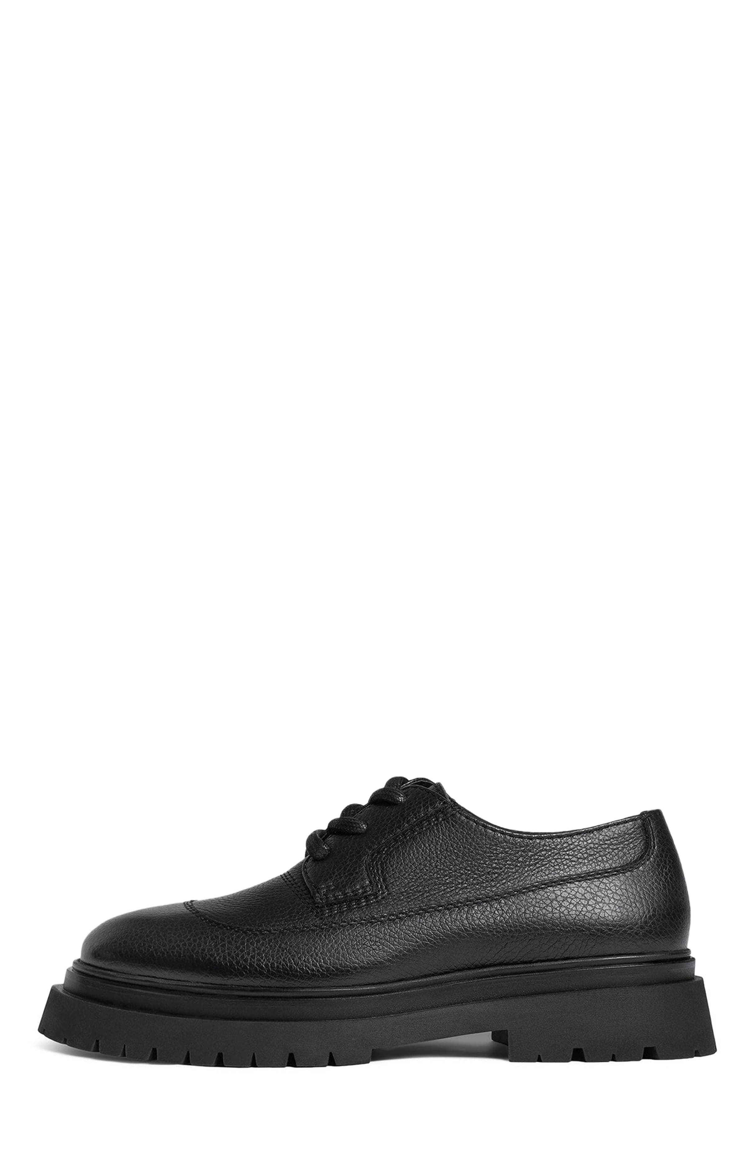 Manière De Voir Rennes Pebbled Leather Derby Shoe, Alternate, color, 