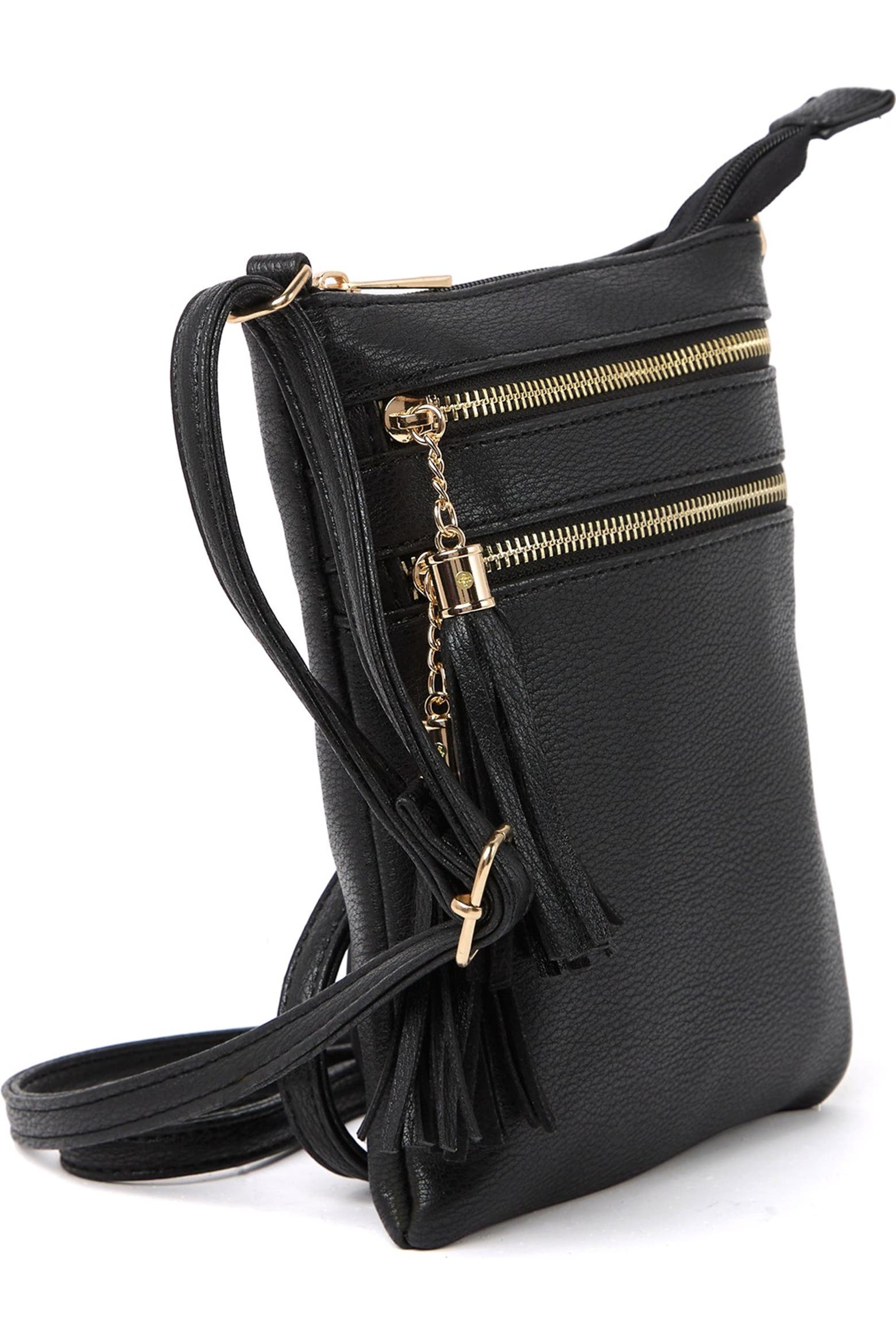 3139 Postcode Emperia Double Zip Leather Crossbody Bag (Women) | Nordstromrack