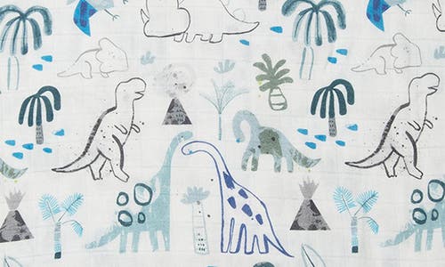 Shop Loulou Lollipop Muslin Swaddle Blanket In Dinosaurs