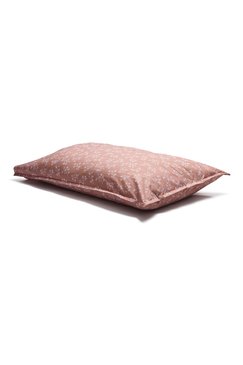 Floral 200 Thread Count Cotton Percale Pillowcases, Main, color, CHESTNUT