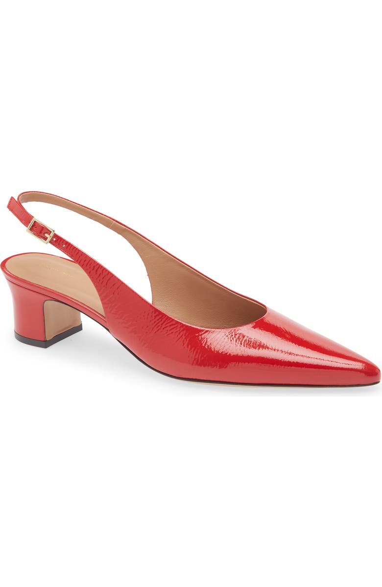 Mansur Gavriel Pointed Toe Slingback Pump, Main, color, Poppy