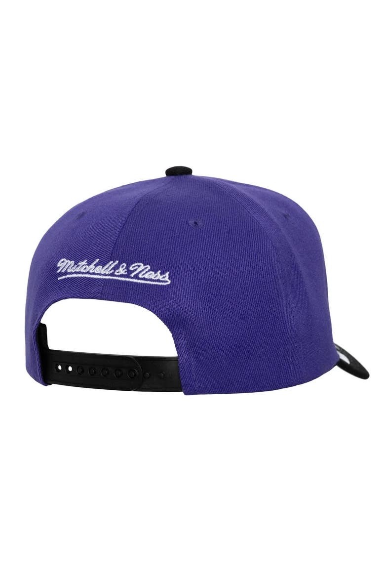 Men's Mitchell & Ness Purple/Black Sacramento Kings Underarch Two-Tone Pro Crown Snapback Hat, Alternate, color, Purple