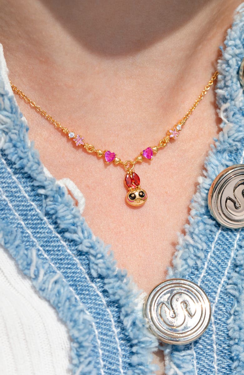 Girls Crew The Powerpuff Girls Pendant Necklace, Alternate, color, Gold