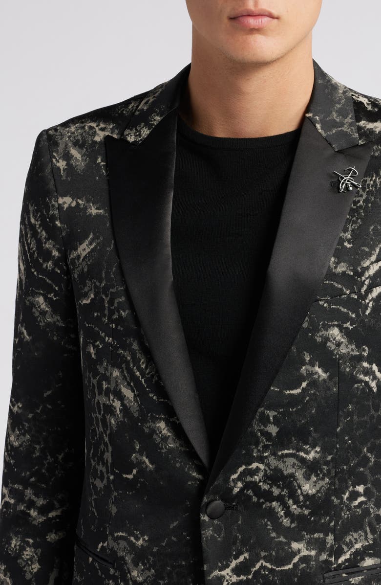 John Varvatos Star USA Patterned Peaked Lapel Dinner Jacket, Alternate, color, Multi