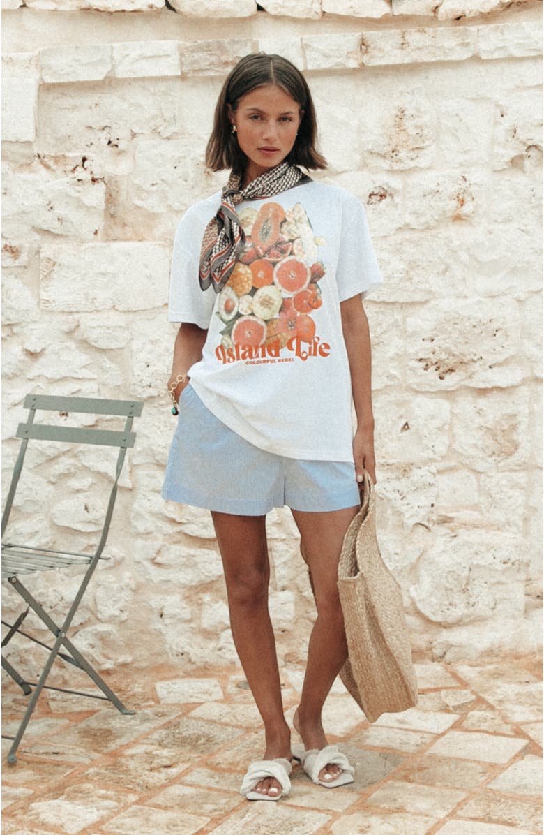 Colourful Rebel Island Life Loosefit Tee, Alternate, color, White