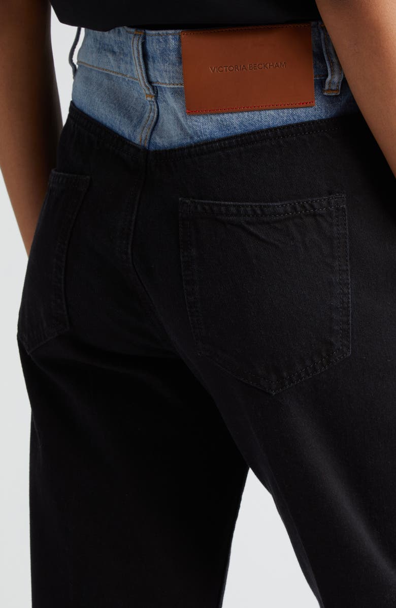Victoria Beckham Julia Patchwork Jeans, Alternate, color, 