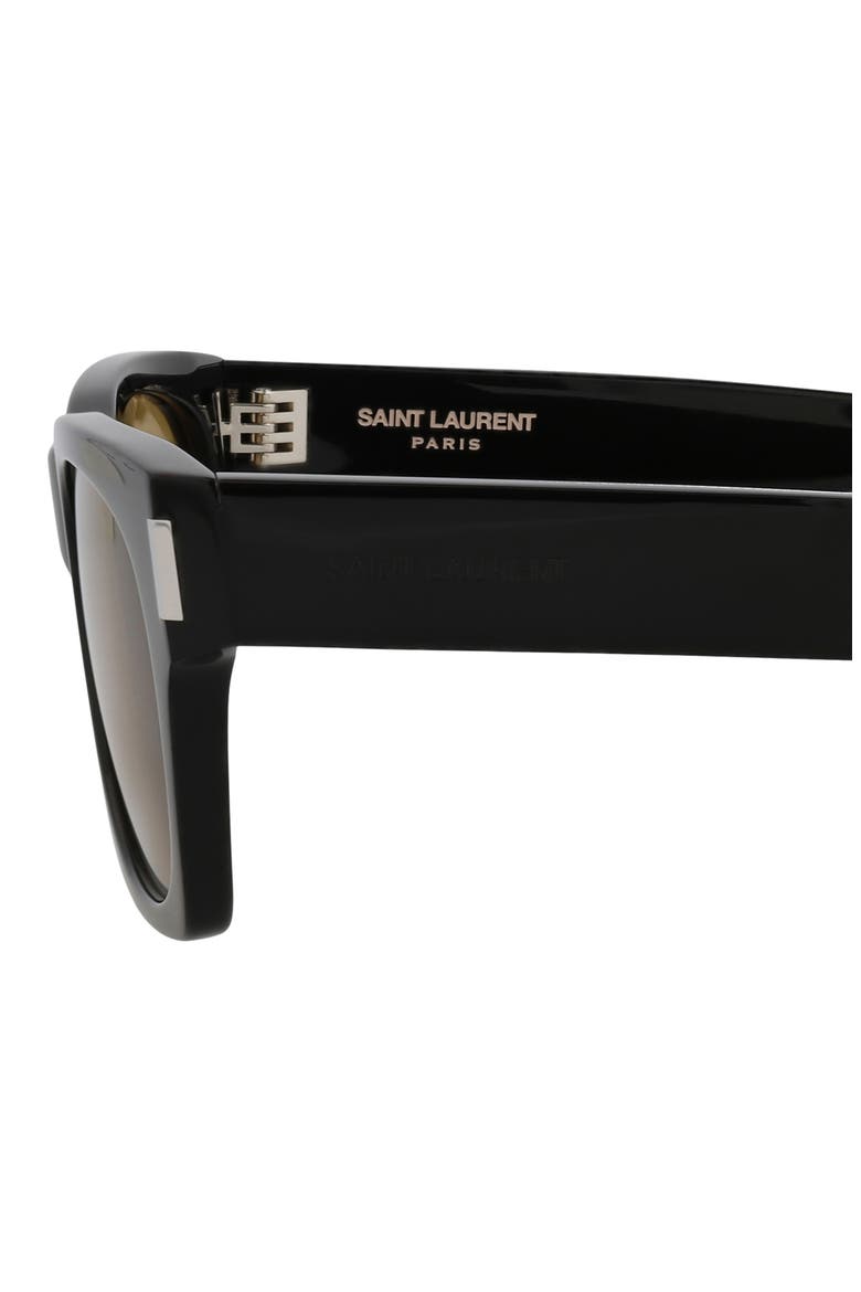 Best 54mm Square Sunglasses, Alternate, color, BLACK BLACK YELLOW