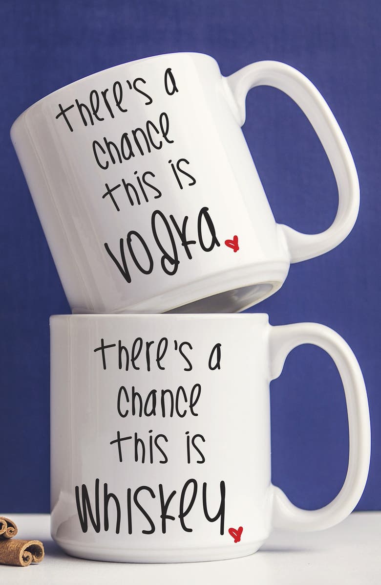 Cathy's Concepts 'There's a Chance' Ceramic Coffee Mugs, Main, color, 