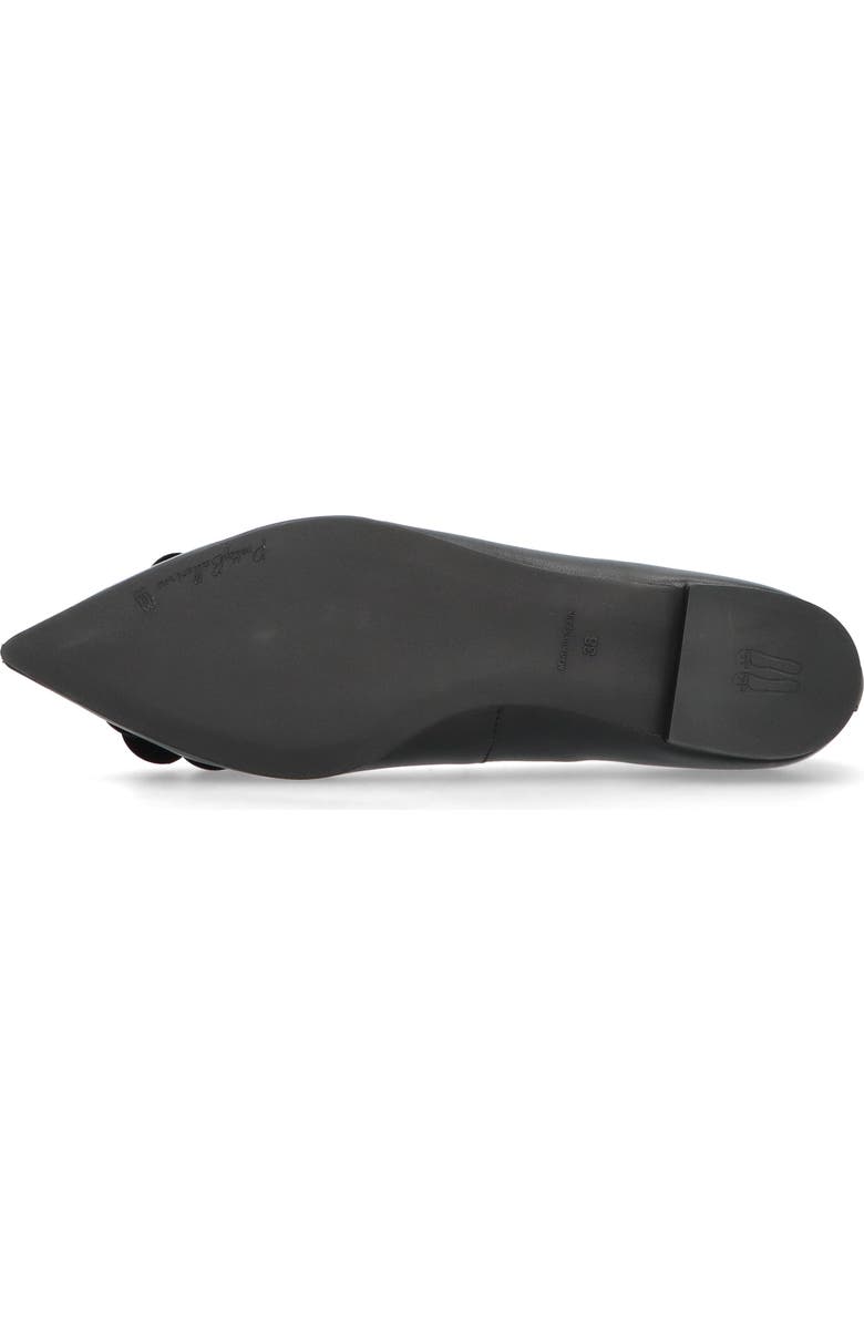 Pretty Ballerinas Pointed Flower Ballet Flat, Alternate, color, Black