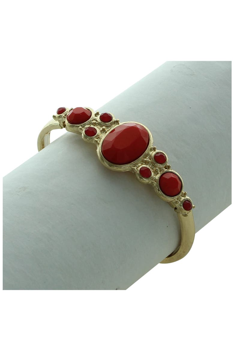 Linette Stone Bracelet, Alternate, color, GOLD / RED