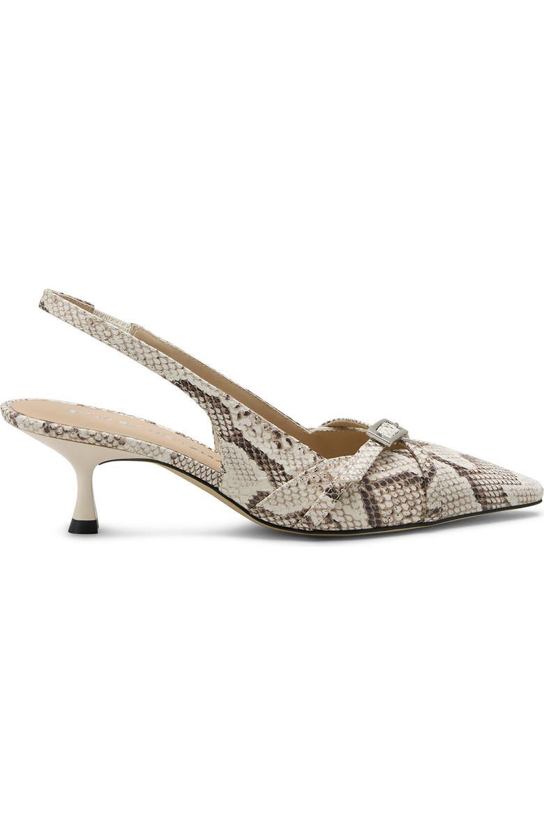 Stuart Weitzman Georgie Kitten Heel Slingback Pump, Alternate, color, Cream.