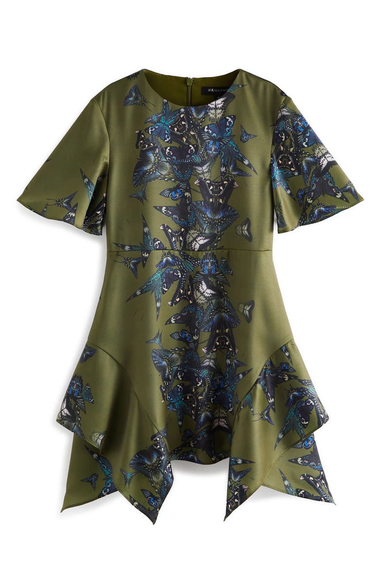 smALLSAINTS by ALLSAINTS Kids' Butterfly Print Handkerchief Hem Dress, Main, color, 