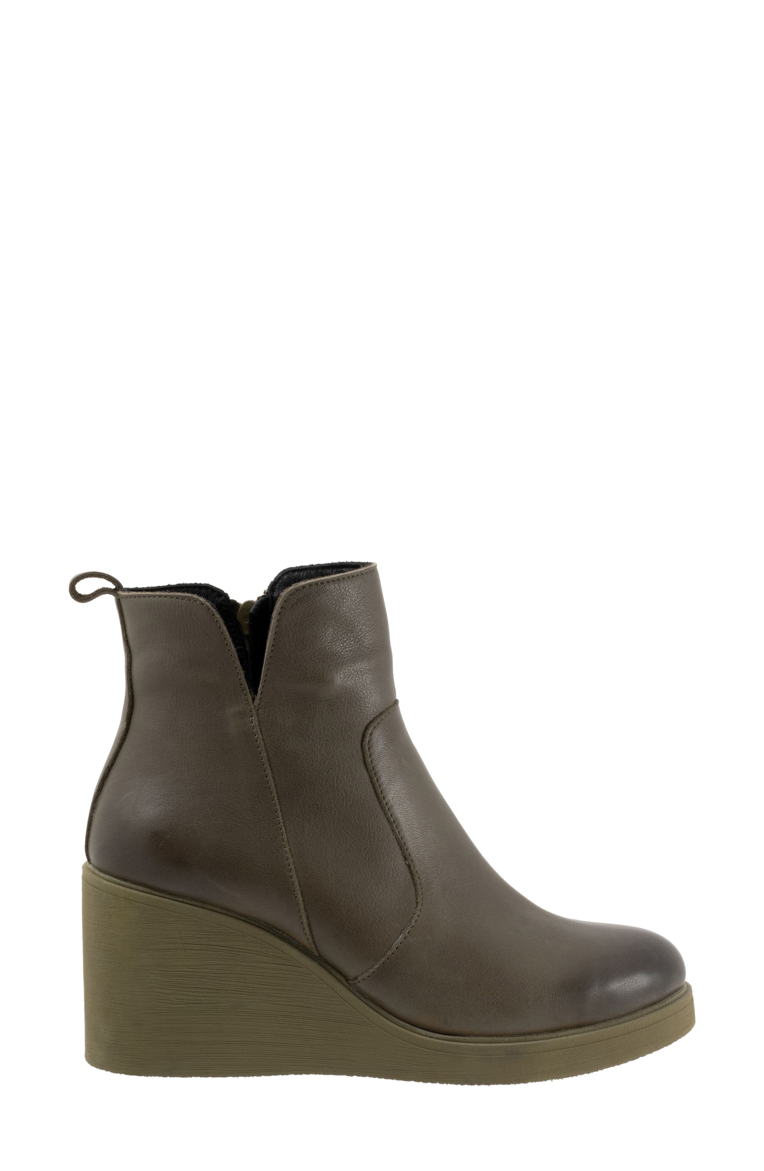 Laura Platform Wedge Bootie, Alternate, color, GREEN KHAKI