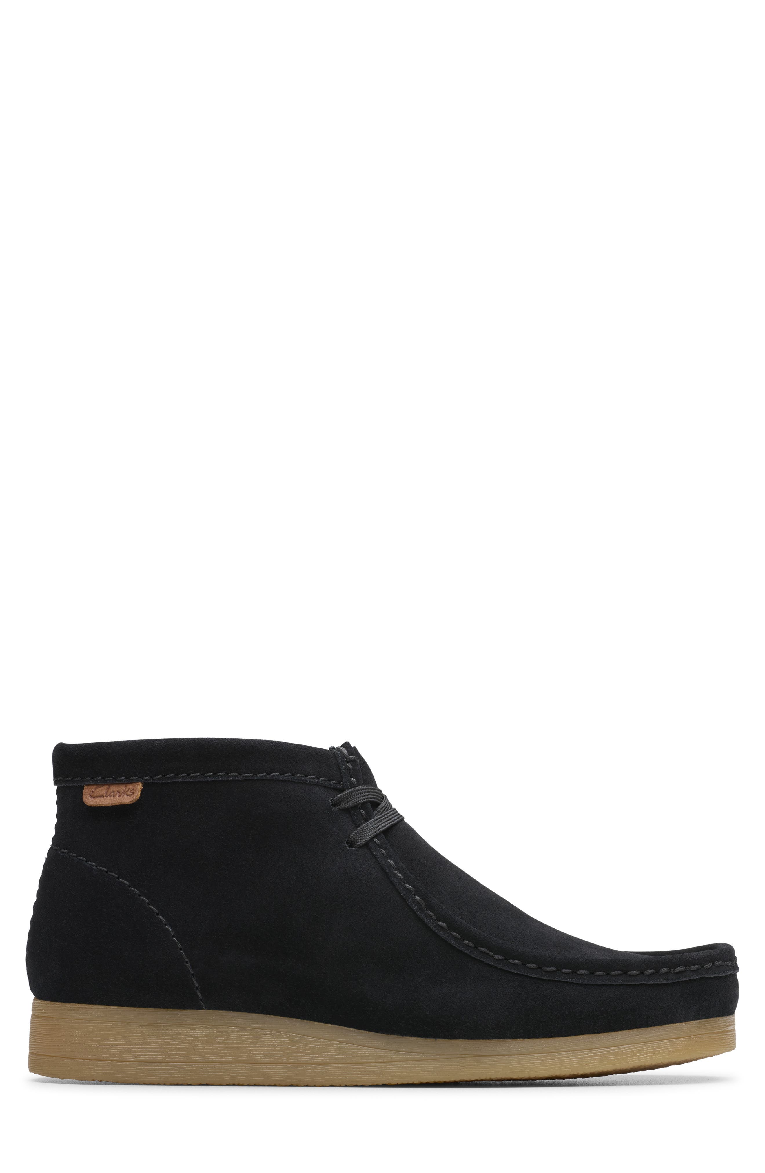 Clarks<sup>®</sup> Wallaston Chukka Boot, Alternate, color, Black Suede