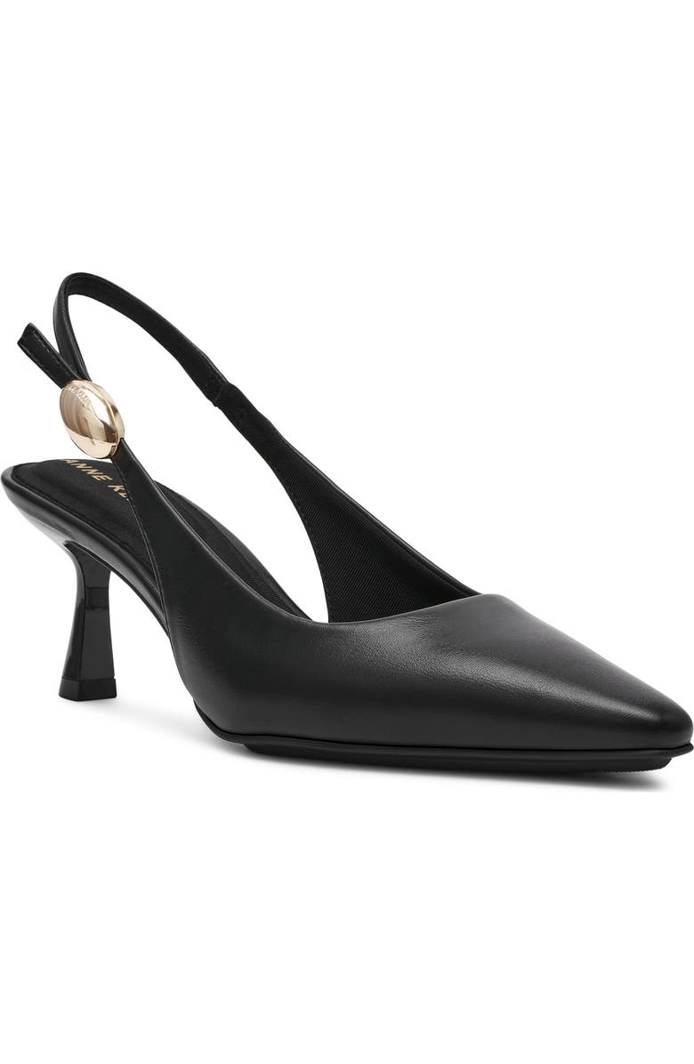 Anne Klein Cynthia Slingback Pump, Main, color, Black Smooth