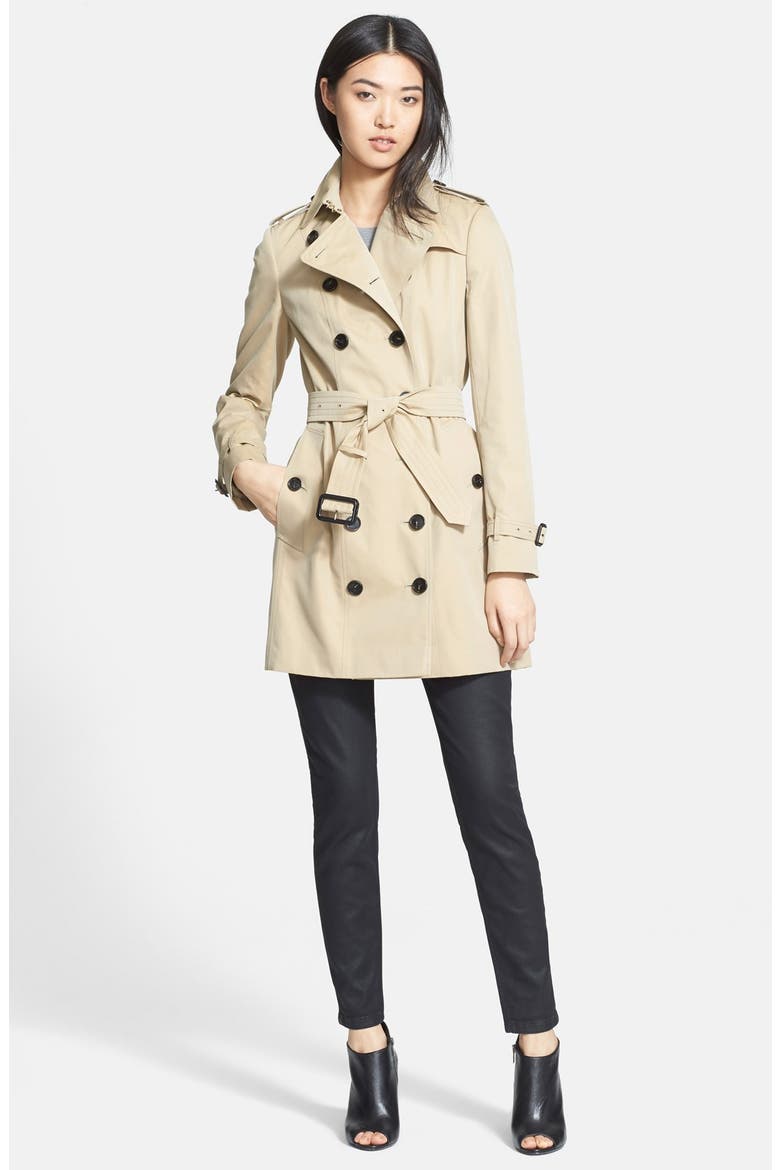 Double Breasted Trench Coat, Alternate, color, HONEY