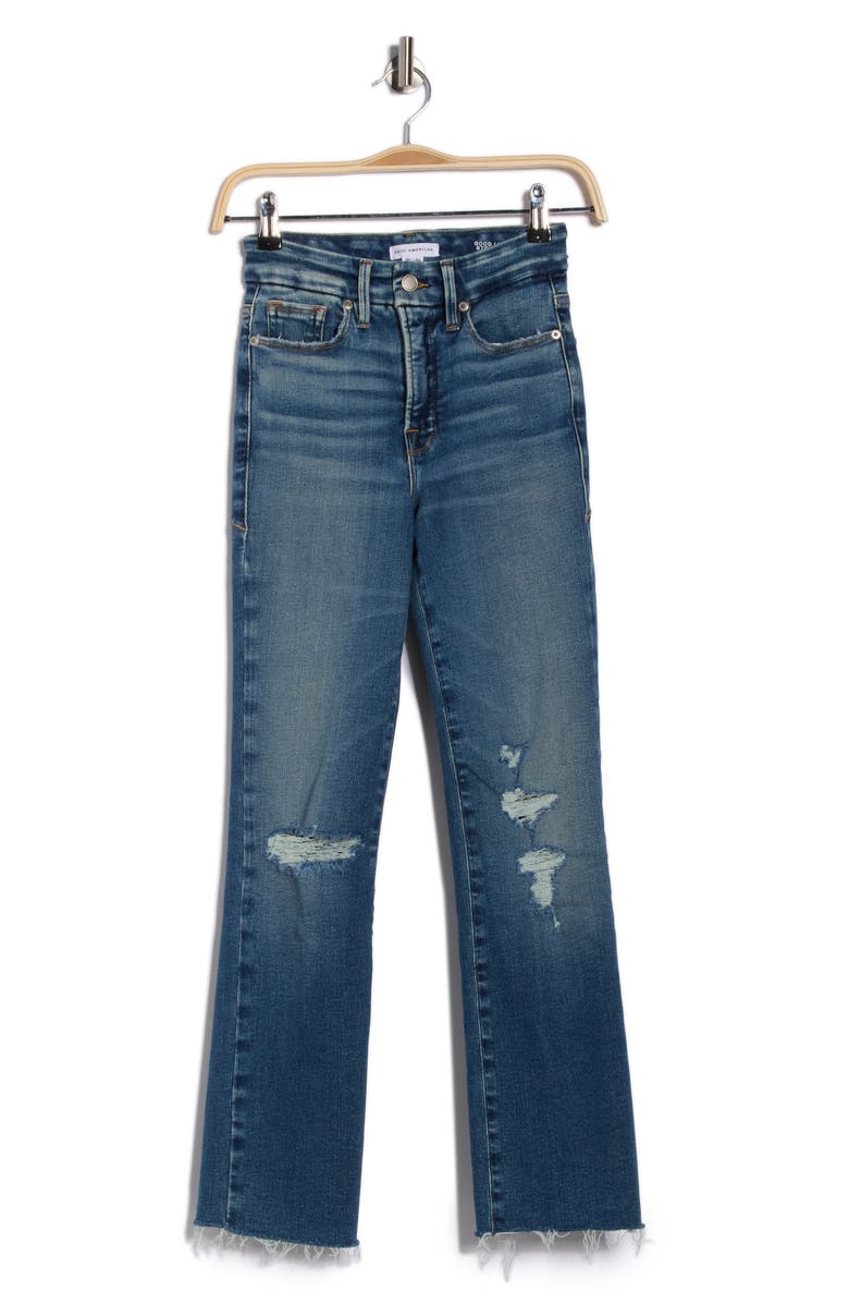 Good American Soft Tech Good Legs Straight Leg Jeans, Main, color, Indigo1077