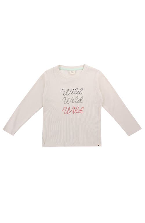 Turtledove London Kids Organic Cotton Wild Solgan Print Top In White