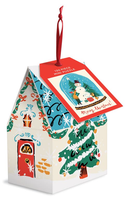 Chronicle Books Snow Globe 130-Piece Mini Puzzle Ornament in Multi 