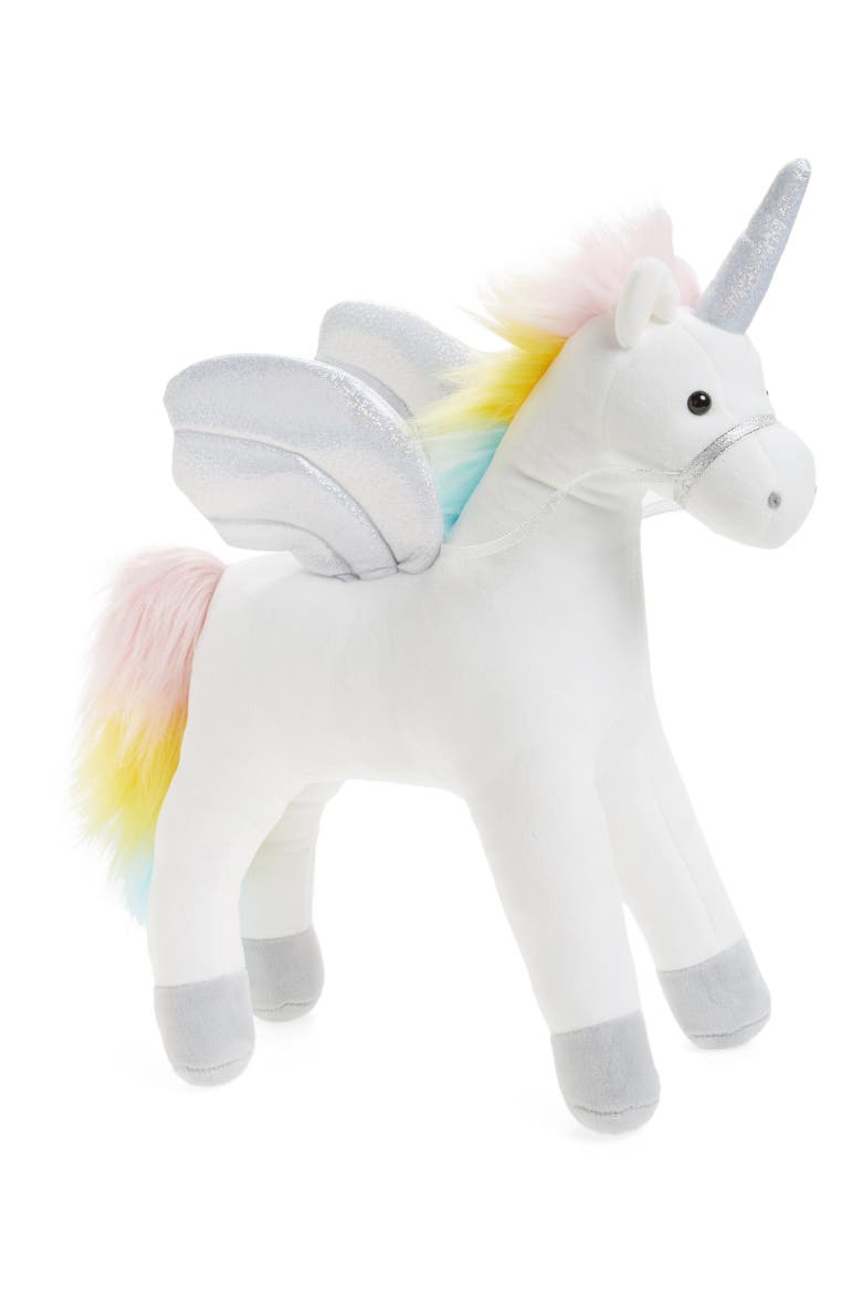 My Magical Sound & Lights Unicorn Stuffed Animal, Main, color, WHITE