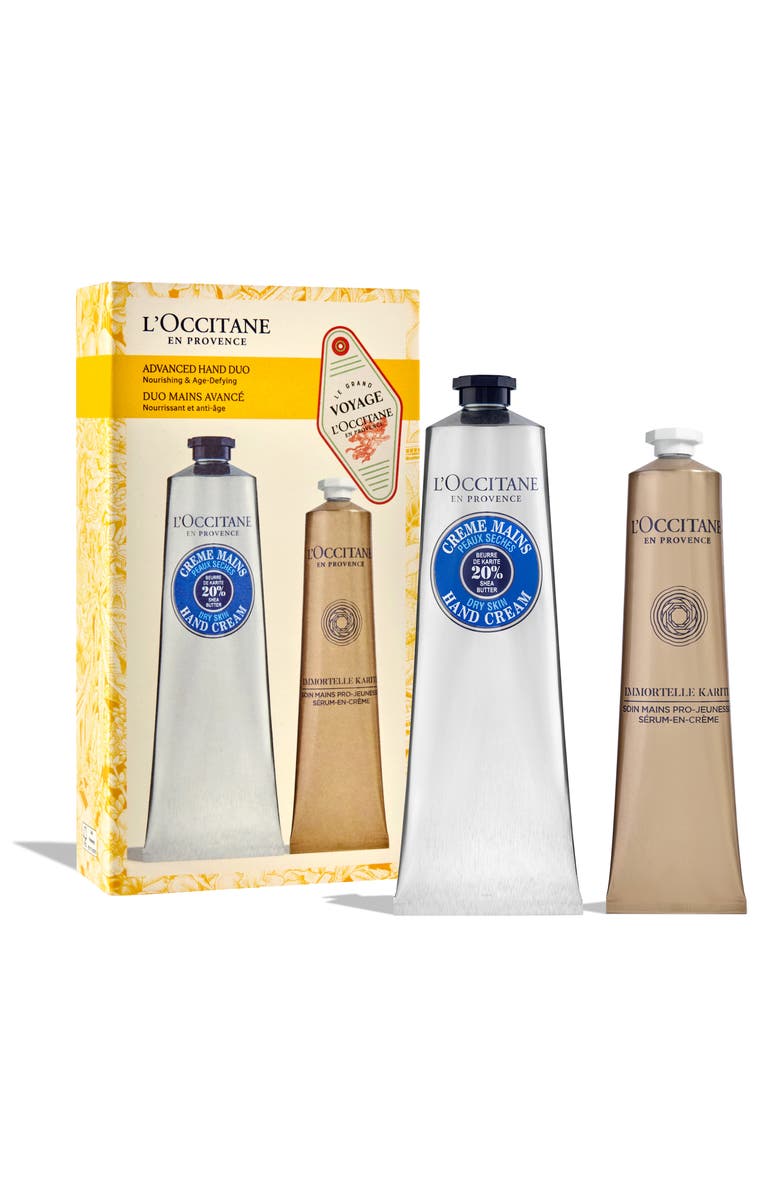 L'Occitane Advanced Hand Duo Nourishing & Age-Defying Set (Limited Edition) $70 Value, Main, color,
