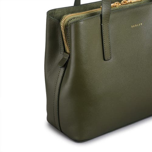 Radley London Dukes Place Medium Ziptop Satchel Bag In Dark Olive