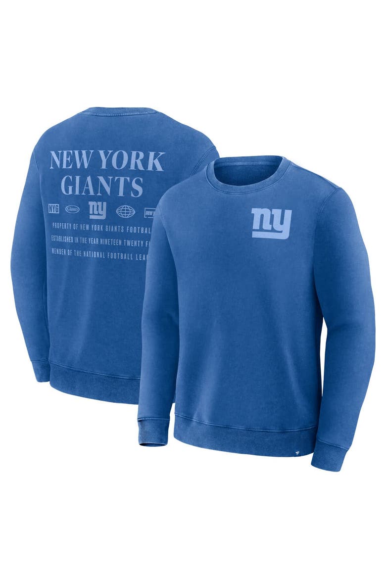 Men's Fanatics Royal New York Giants Deep Route Pullover Sweatshirt, Main, color, Royal