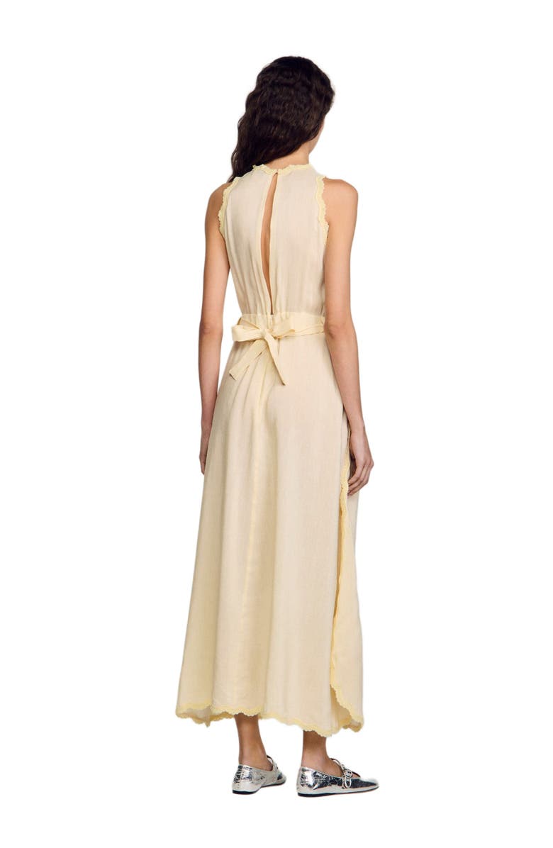 SANDRO Maxi dress with lace details, Alternate, color,