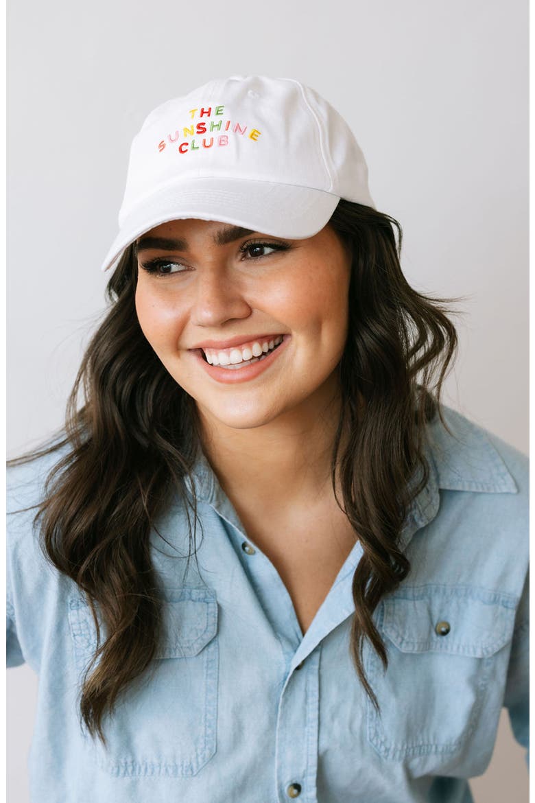 Sunshine Club Baseball Hat, Alternate, color, RAINBOW