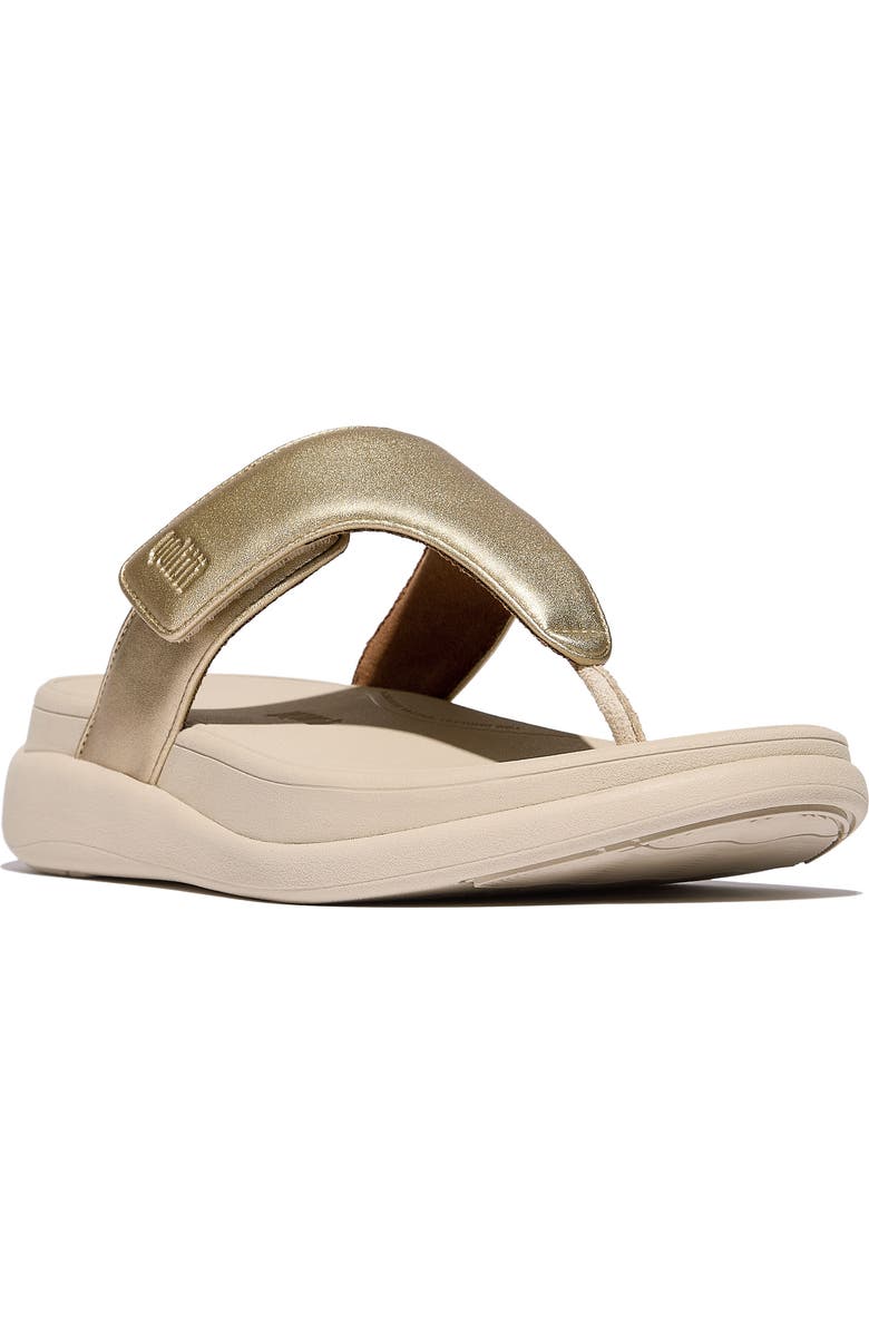 FitFlop F-Mode Go Adjustable Platform Flip Flop, Main, color, Platino