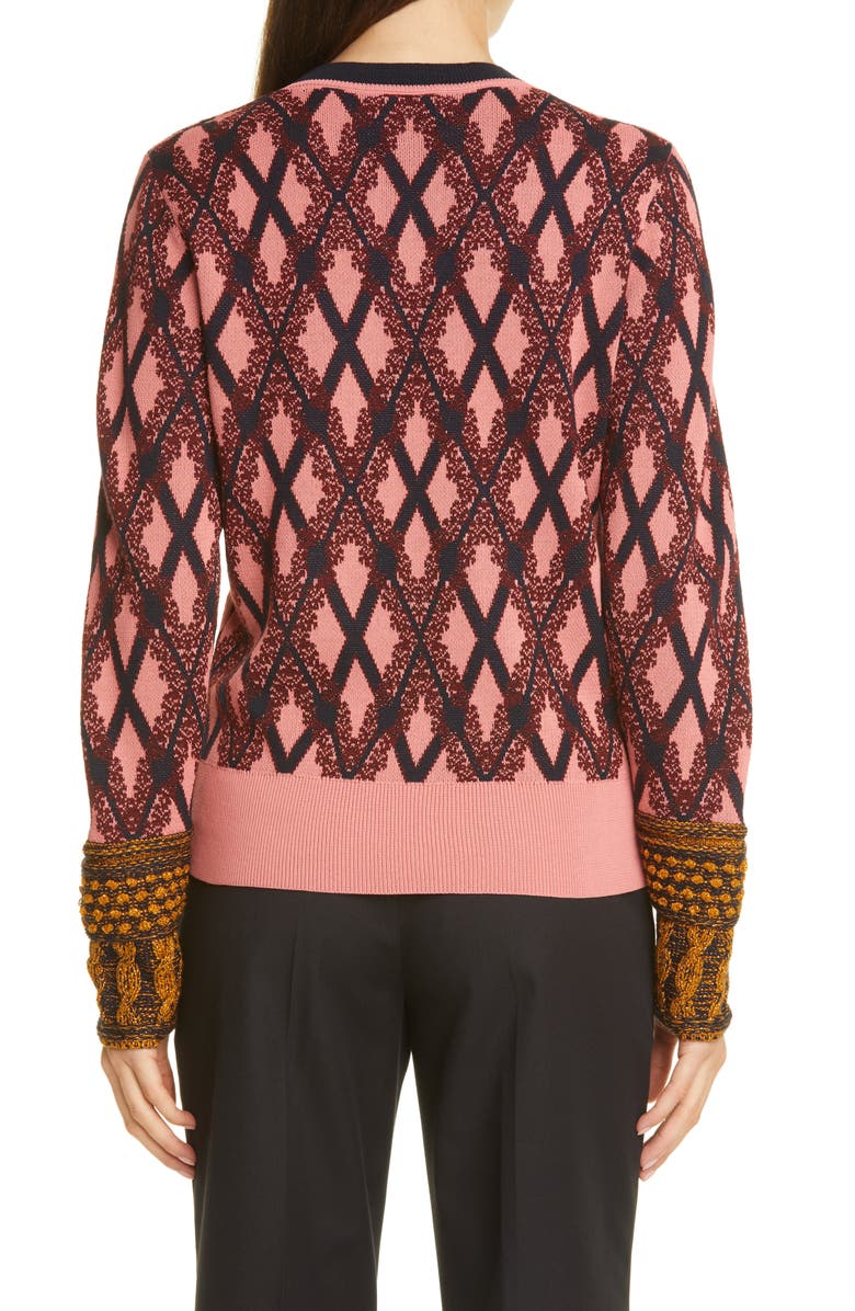 Dries Van Noten Madrid Metallic Merino Wool Blend Sweater, Alternate, color, 