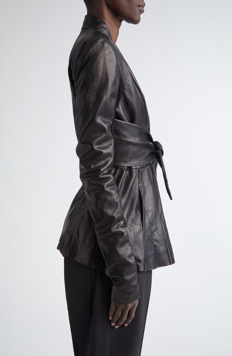 Rick Owens Strutter Leather Jacket, Alternate, color, 