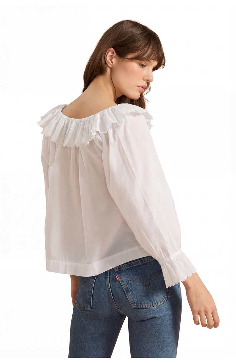 If Only If Pandora Blouse, Alternate, color, White