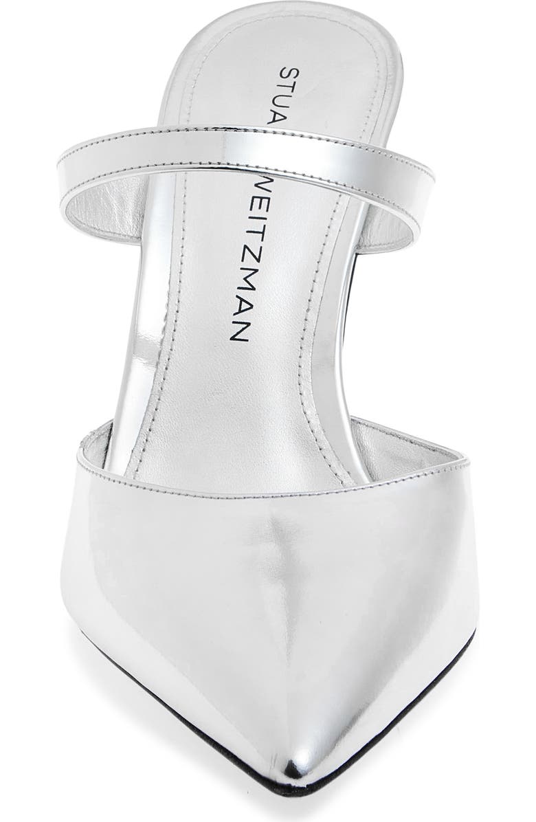 Stuart Weitzman Power Mule 85 Pump, Alternate, color, Silver Specchio