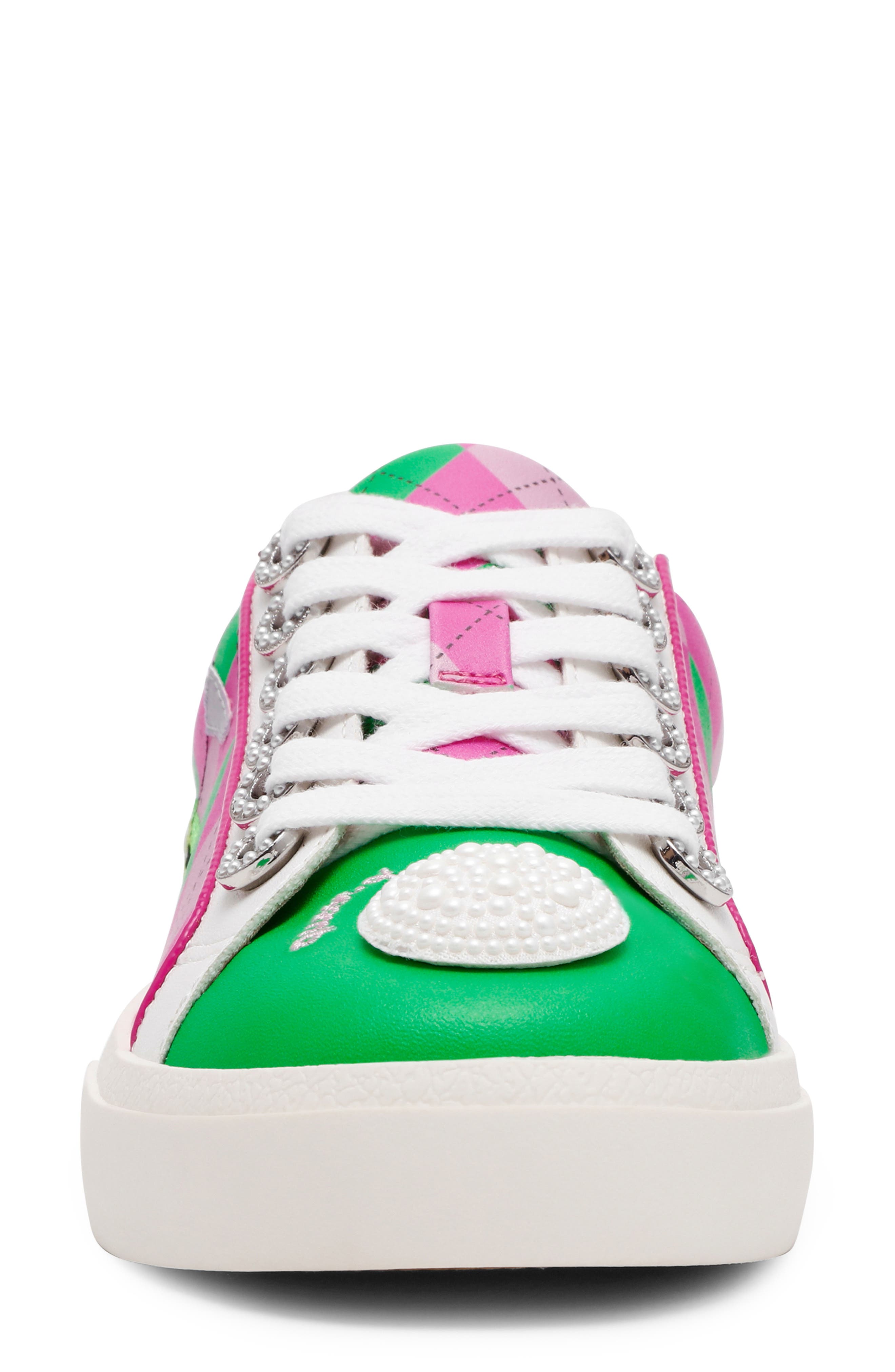 Betsey Johnson Sherrie Sneaker, Alternate, color, Pink/ Green Multi