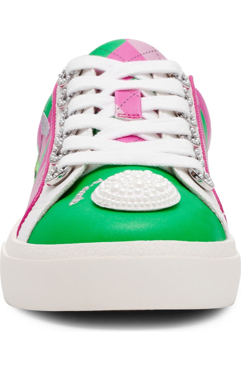 Betsey Johnson Sherrie Sneaker, Alternate, color, Pink/ Green Multi