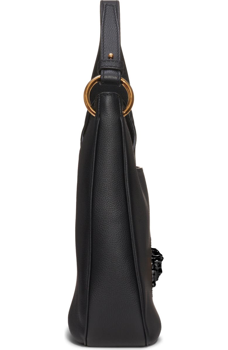 Versace Medium La Medusa Leather Hobo, Alternate, color,