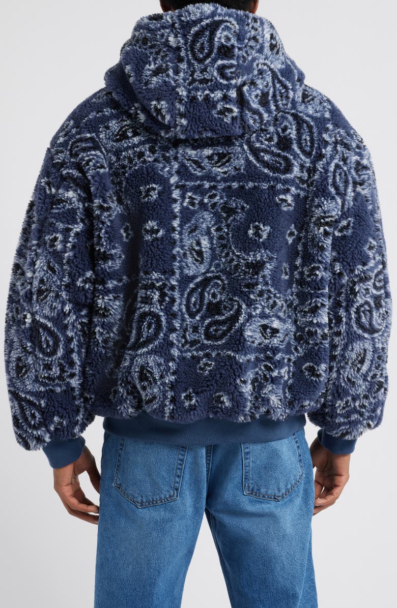 BDG Urban Outfitters Paisley Fleece Hooded Jacket, Alternate, color,