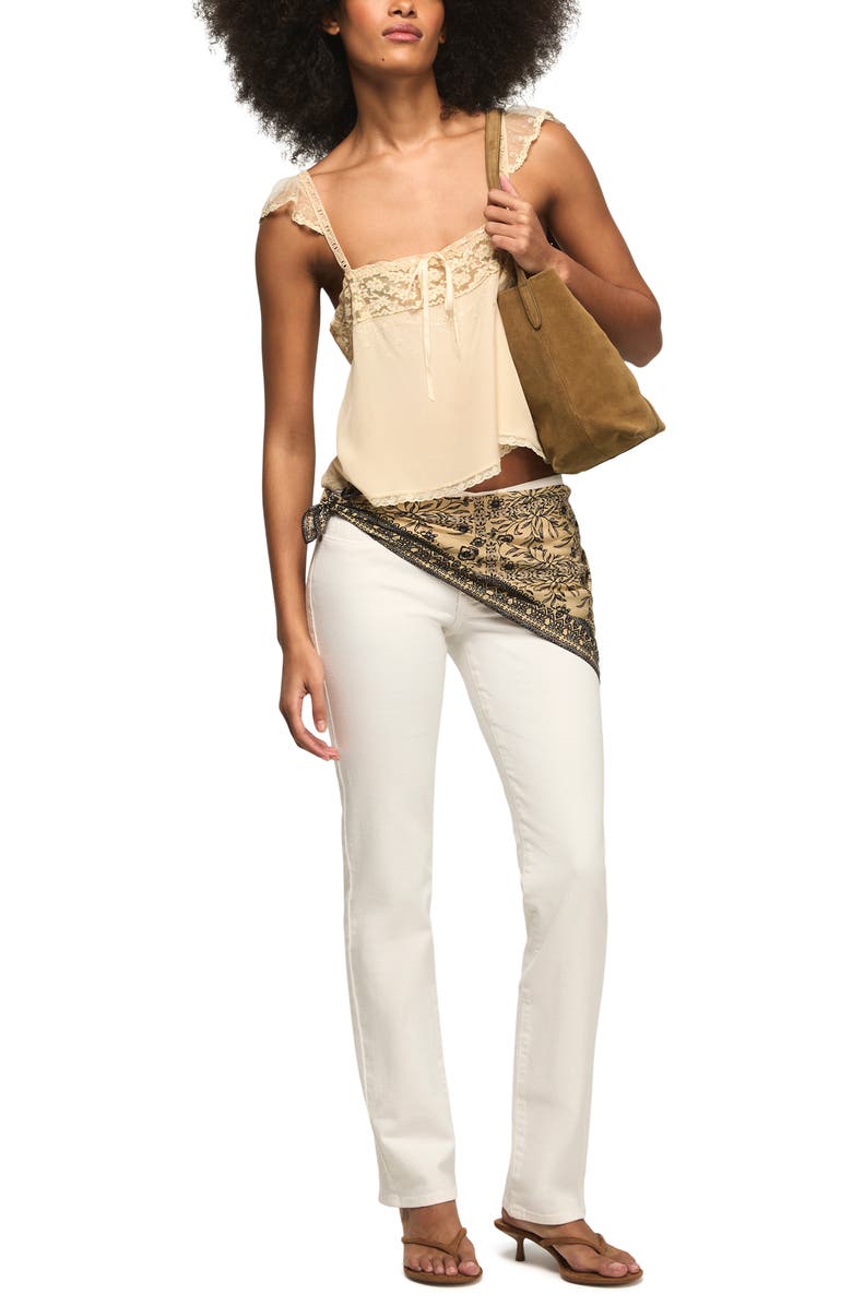 Lucky Brand Sweet Mid Rise Straight Leg Jeans, Alternate, color, Bright White