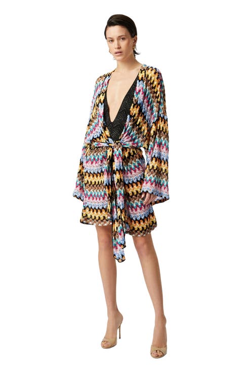 【MISSONI】ストライプ mesh coverup Missoni Zigzag beach cover-up Missoni