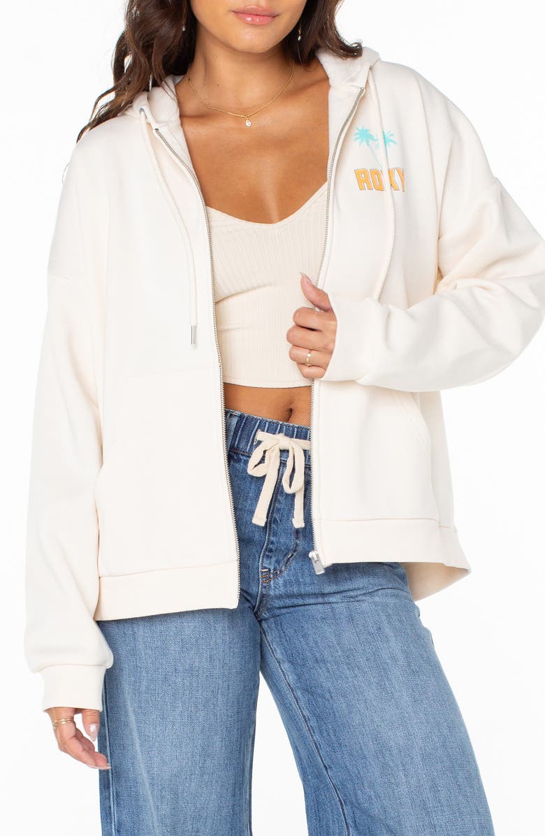 Roxy Evening Lineup Graphic Zip Hoodie, Main, color,