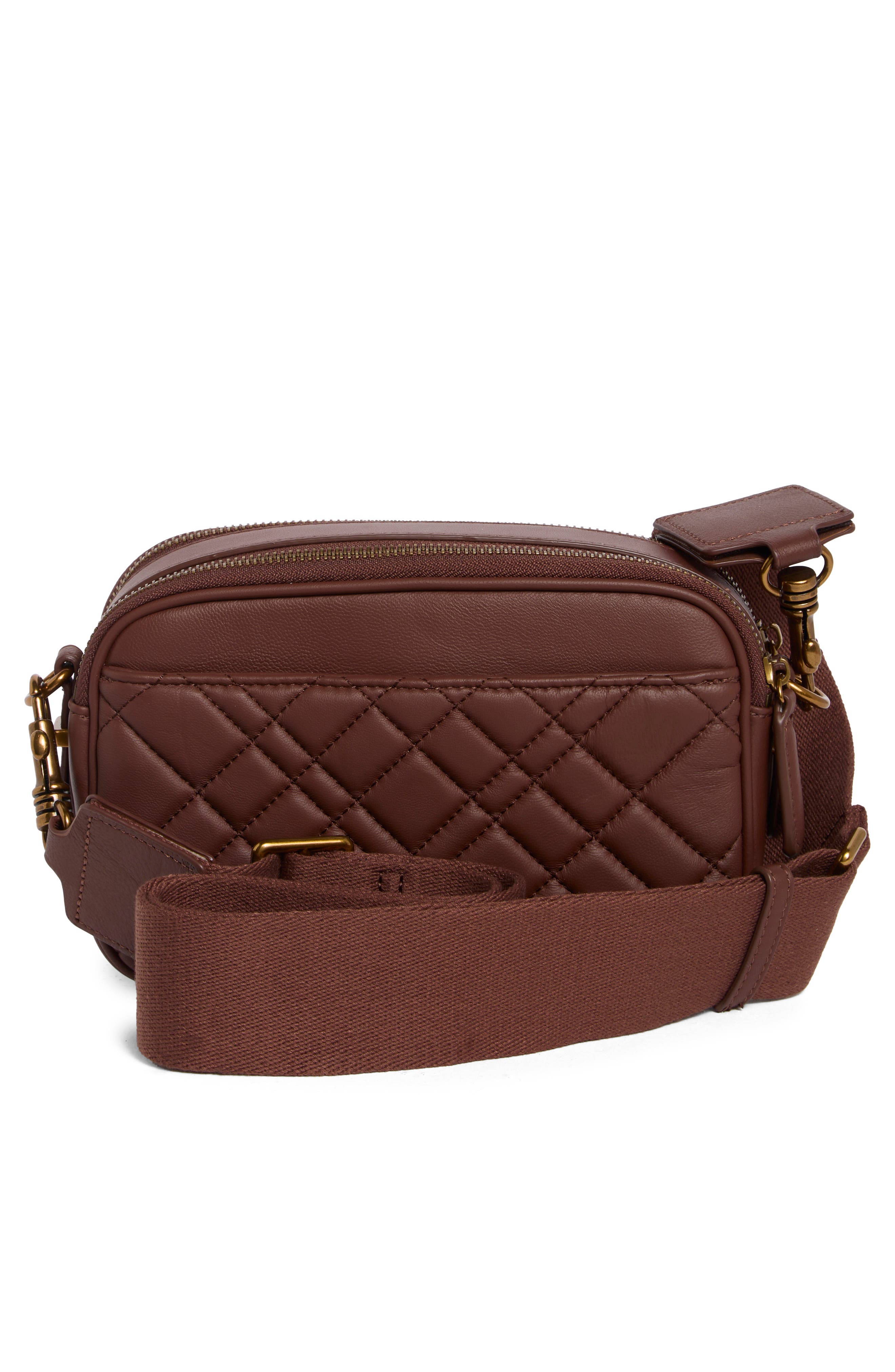 Brixton Leather Camera Bag, Alternate, color, WINE