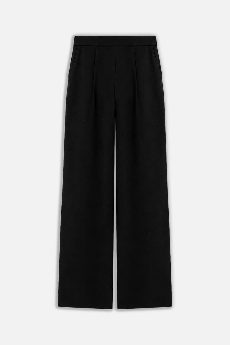 Fluid Wide Leg Trousers, Alternate, color, Black